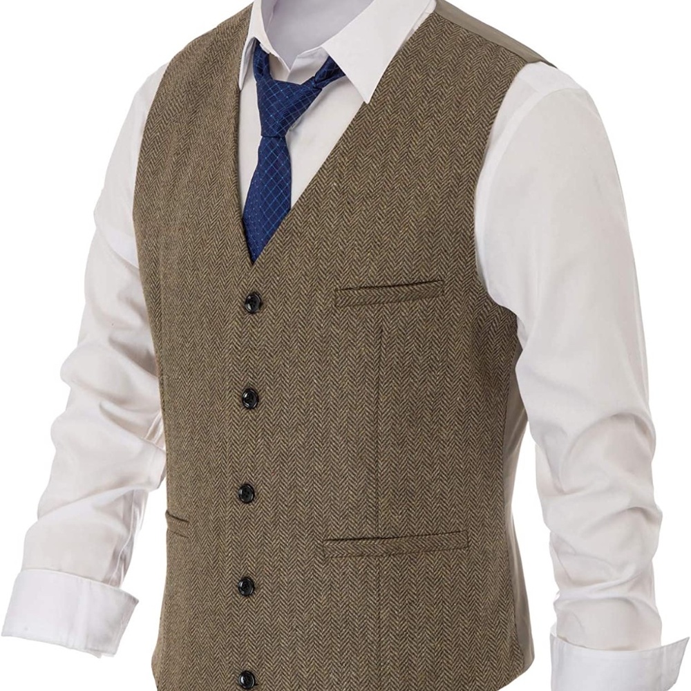 Paul Jones Tweed Vest Medium